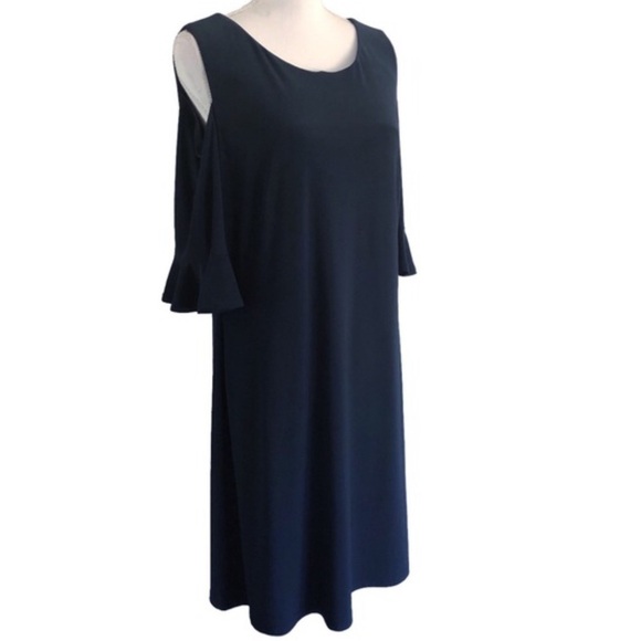 Tommy Hilfiger Navy Blue Cold Shoulder Short Dress Size 16 - Picture 9 of 9